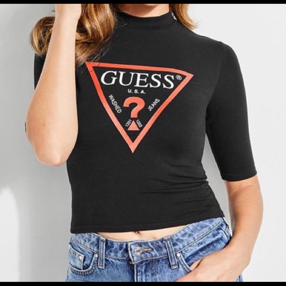 Guess Mock Turtleneck Top / Tee - Small